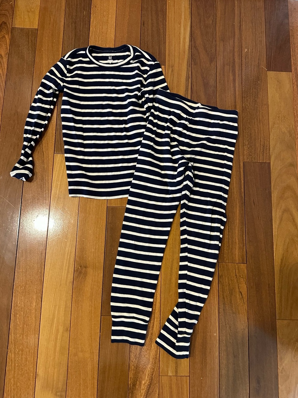 GAP Navy and White Striped Kids Pajama Set